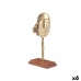 Statua Decorativa Viso Dorato Legno Metallo 17 x 33,5 x 10 cm