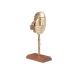 Figura Decorativa Face Dourado Madeira Metal 17 x 33,5 x 10 cm