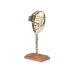 Figura Decorativa Face Dourado Madeira Metal 16 x 34 x 10 cm