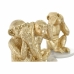 Decoratieve figuren DKD Home Decor Wit Gouden Tropisch Overalls 10,5 x 10,5 x 18,5 cm (3 Onderdelen)