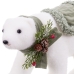 Adorno Natalício Branco Multicolor Plástico Polyfoam Tecido Urso 16 x 35 x 21 cm