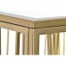 Bijzettafel DKD Home Decor Spiegel Gouden Metaal MDF (57 x 57 x 52 cm)