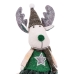 Christmas bauble Green Multicolour Sand Fabric Reindeer 12 x 5 x 42 cm