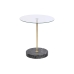 Table d'appoint DKD Home Decor Noir Transparent Doré Verre Acier 45 x 45 x 50 cm