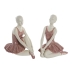 Decoratieve figuren DKD Home Decor Romantiek Balletdanseres 16 x 11 x 17 cm (2 Stuks)