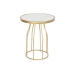 Mesa de apoio DKD Home Decor Branco Dourado Metal Ardósia 49 x 49 x 60,5 cm