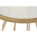 Mesa de apoio DKD Home Decor Branco Dourado Metal Ardósia 49 x 49 x 60,5 cm