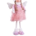 Božični okrasek Pisana Roza Kovina Poliresin Tkanina Angel 24 x 12 x 63 cm