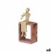 Figura Decorativa Flauta Doce Castanho Madeira Metal 13 x 27 x 13 cm