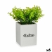 Plantă decorativă Frunze Mic Plastic Цимент 13 x 18 x 13 cm (6 Unități)