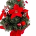 Adorno Natalício Vermelho Verde Plástico Tecido Árvore de Natal 60 cm