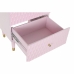 Comodino DKD Home Decor 52 x 42 x 65 cm Metallo Rosa chiaro Legno di mango