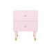 Comodino DKD Home Decor 52 x 42 x 65 cm Metallo Rosa chiaro Legno di mango