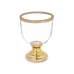 Candleholder Wineglass Golden Steel 17,3 x 23,5 x 17,3 cm (6 Units)