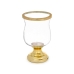 Kaarshouder Fluitglas Gouden Staal 15,5 x 26 x 15,5 cm (6 Stuks)