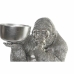 Decoratieve figuren DKD Home Decor 32 x 26,5 x 36 cm Zilverkleurig Koloniaal Gorilla