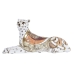 Dekorativ Figur DKD Home Decor Hvit Oransje Leopard Kolonial 24 x 10 x 12 cm