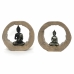 Dekorativní postava DKD Home Decor Černý Přírodní Buddha 20,5 x 6 x 18,5 cm (2 kusů)