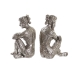 Decoratieve figuren DKD Home Decor 17 x 15 x 26 cm Vrouw Zilverkleurig (3 Stuks)