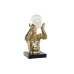 Decoratieve figuren DKD Home Decor Zwart Gouden Hars Mannen Modern (17 x 16 x 31,5 cm)