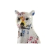 Dekoratív Figura DKD Home Decor Fehér Többszínű Leopárd modern 16 x 8 x 25 cm