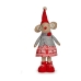 Decoratieve figuren Muis Kerstmis 48 cm Wit Rood Grijs Crème