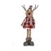 Decoratieve figuren Sjaal Herten 17 x 78 x 24 cm Rood Grijs