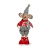 Figura Decorativa Ratón Navidad 48 cm Blanco Rojo Gris Crema