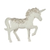 Statua Decorativa Unicorno 9,5 x 31 x 40 cm Bianco Plastica