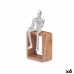 Decoratieve figuren Saxofoon Zilverkleurig Hout Metaal 13 x 27 x 13 cm