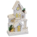 Adorno Navideño Blanco Madera Casa 24 x 11 x 39 cm