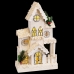 Kerstversiering Wit Hout Huis 24 x 11 x 39 cm