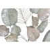 Wanddecoratie DKD Home Decor 102 x 7 x 108,6 cm Zilverkleurig Gouden Groen Shabby Chic Blad van een plant