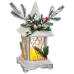 Décorations de Noël Blanc Bois Plastique Lanterne 14,5 x 14,5 x 32 cm