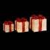 Christmas bauble White Red Metal Fibre Gift Box 25 x 25 x 31 cm (3 Units)