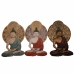 Fali Dekoráció DKD Home Decor 20 x 4 x 30,3 cm Piros Kék Aranysàrga Buddha Keleti (3 Darabok)