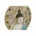 Decorazione da Parete DKD Home Decor 20 x 4 x 30,3 cm Rosso Azzurro Dorato Buddha Orientale (3 Pezzi)