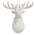 Christmas bauble Reindeer White Plastic Glitter 14 x 15,5 x 7 cm (24 Units)