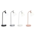 Bordlampe DKD Home Decor 22 x 15 x 46 cm Krystal Sølvfarvet Sort Grå Pink Metal Hvid 220 V 40 W 25 W 4 Dele