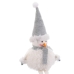 Weihnachtsschmuck Weiß Grau Holz Foam Stoff Schneemann 11 x 10 x 45 cm