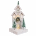 Ornament de Crăciun Alb Verde Lemn Plastic Oraș 16 x 16 x 38 cm