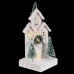 Ornament de Crăciun Alb Verde Lemn Plastic Oraș 16 x 16 x 38 cm