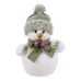 Christmas bauble White Multicolour Plastic Polyfoam Fabric Snow Doll 18 x 13 x 25 cm