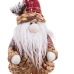 Julgranskula Multicolour Polyfoam Tyg Tomte 14 x 13 x 36 cm