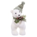 Adorno Natalício Branco Multicolor Plástico Polyfoam Tecido Urso 13 x 15 x 30 cm