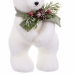 Adorno Natalício Branco Multicolor Plástico Polyfoam Tecido Urso 13 x 15 x 30 cm