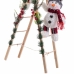 Kerstversiering Multicolour Hout Weefsel Sneeuwpop 30 x 15 x 76 cm