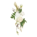 Dekorativa blommor 65 x 30 x 18 cm Vit Pion