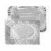 Snack tray Algon Silver Rectangular 25,5 x 35 x 2 cm Disposable (48 Units)