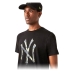 Tricou cu Mânecă Scurtă Bărbați New Era NY Yankees MLB Mărimea XL Negru